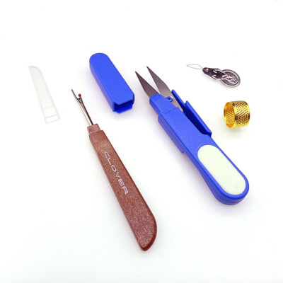 Hand Sewing Stitch Ripper Cutter Threading Apparatus Scissors Thimble Tools Set