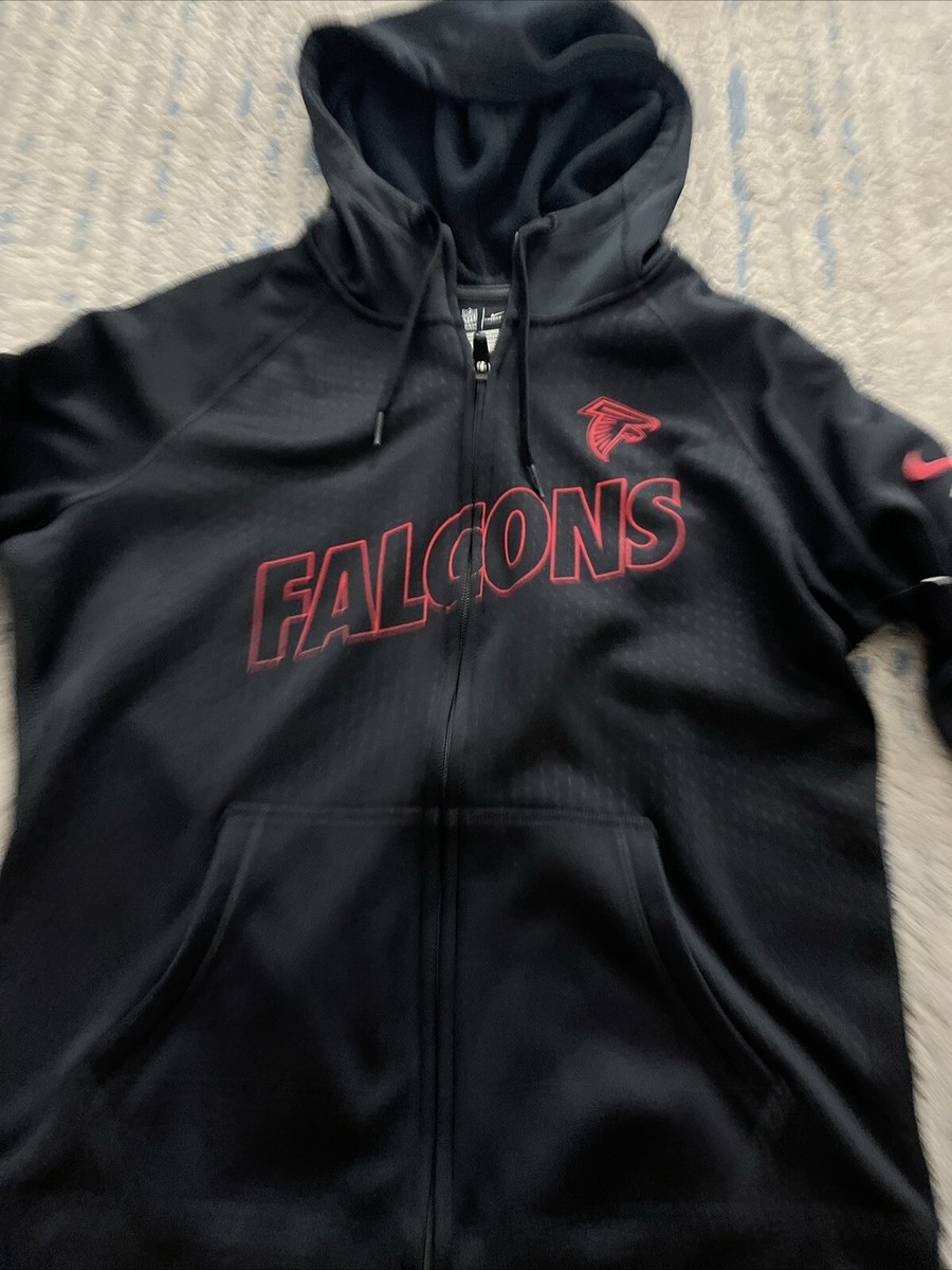 Nike Atlanta Falcons Therma-FIT Hoodie Jacket Black Medium M