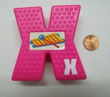 Vintage Sesame Street Letter X Jim Henson Tyco 3" Textured Alphabet Replacement