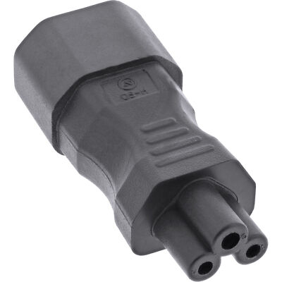 5 x InLine Netzadapter IEC 60320 C14 / C5 3pol.Kaltgeräte Mickey Mouse Notebook