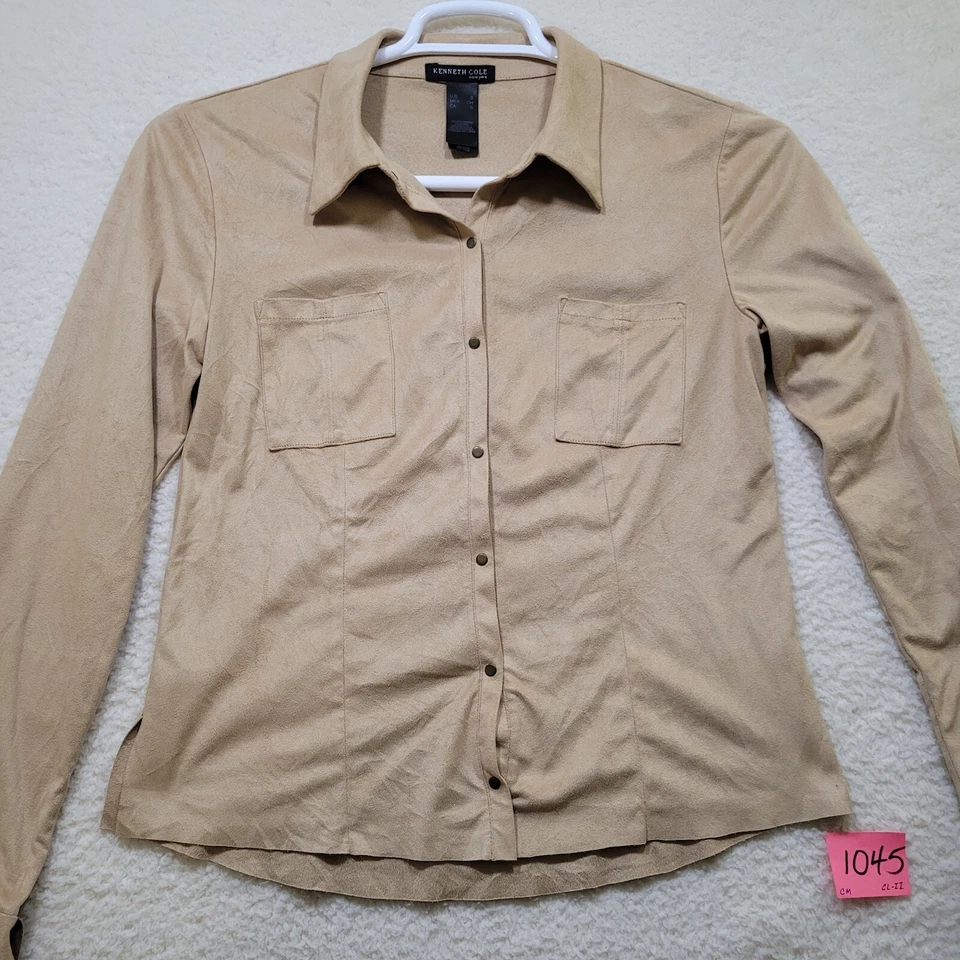 Kenneth Cole New York Long Sleeve Snap Up Shirt Size S Dry Clean Pre-owned - Image 3 of 4