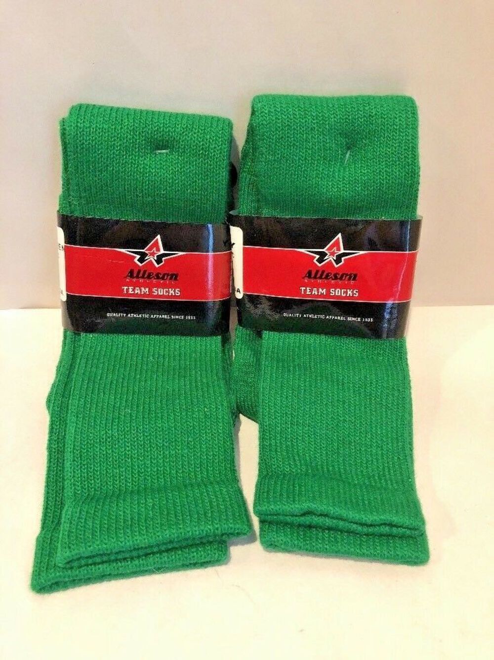 2 Pairs ALLESON ATHLETIC TEAM SOCKS Kelly Green SZ 57 Baseball NEW eBay