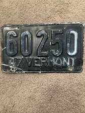 1947 Vermont License Plate - 60250 - Rustic
