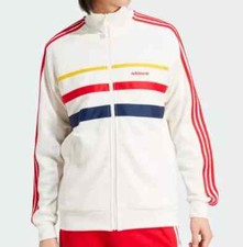 Adidas The First TT Track Top White Red 3-stripe Jacket IW3233 Full Zip Men's M