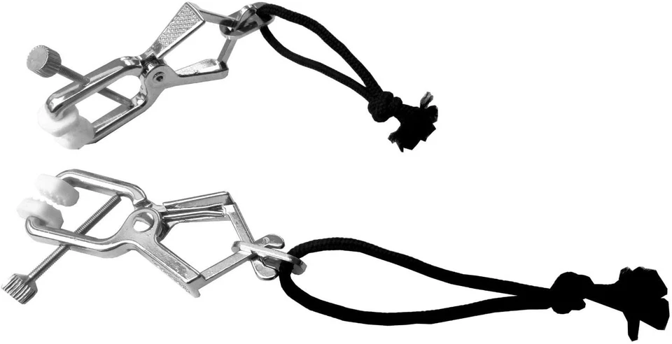 TULA-TOYS Next Generation BDSM Nippelklammern mit Schlaufe Nippelklemmen Brust Klammern