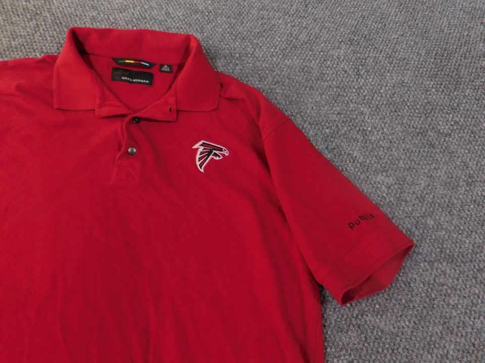 Camisa Atlanta Falcons XL Para Hombre Roja Greg Norman NFL Bordada Foto 3 de 4