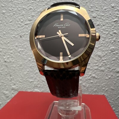 Kenneth Cole Watch Women 35mm Gold Tone Crystal New Battery