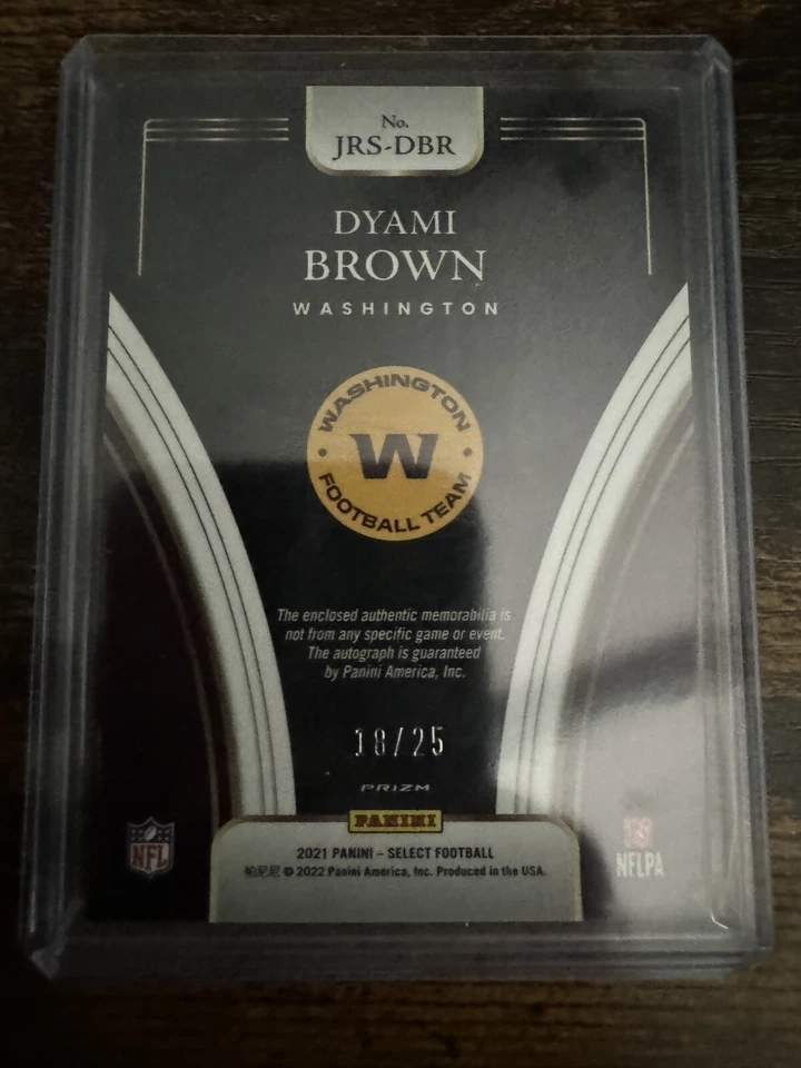 2021 Select Signatures Neon Orange Pulsar Prizm Dyami Brown 18/25 Sick Patch - Image 2 of 3