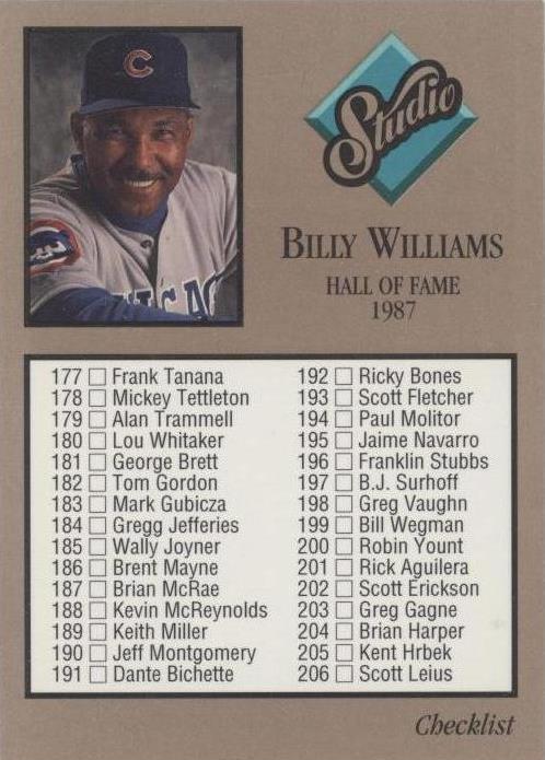 1992 Studio - Billy Williams #263 - 1 of 1
