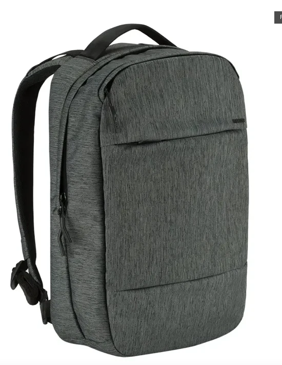 Mochila compacta Incase City negra jaspeada Foto 4 de 4