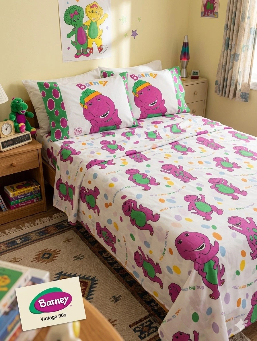 Barney Cotton Blend for Kids & Teens Bedding for sale | eBay