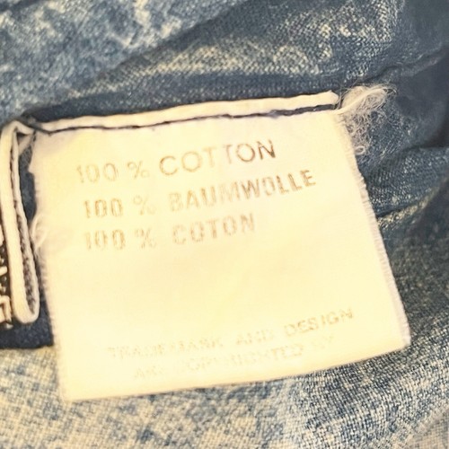 80er 90er Dusted Denim Blue Acid Wash Trenchcoat Gr. L? Streetwear Hip Hop Grafik - Bild 14 von 15