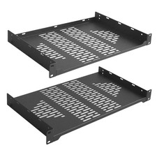 2 PCS 10 Rack Shelves for 19 inches Network Rack Cabinets, 1U Rack Mount S...