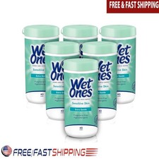 Hand  Face Wipes Sensitive Skin Natural 240 Count Pack of 6 Soft Clean New