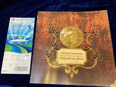 Olympic Closing Ceremony  2010 Book & Ticket
