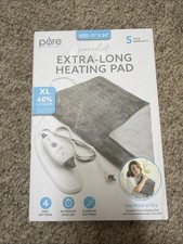 Pure Enrichment PureRelief 4 Heat 2hr Deluxe Electric Heating Pad Gray 12"x24"