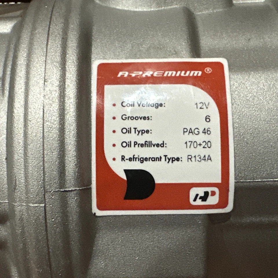 Compressor AC com embreagem para 08-2010 Dodge Ram 1500 4.7L 2012 Ram 1500 5.7L - Imagem 3 de 4