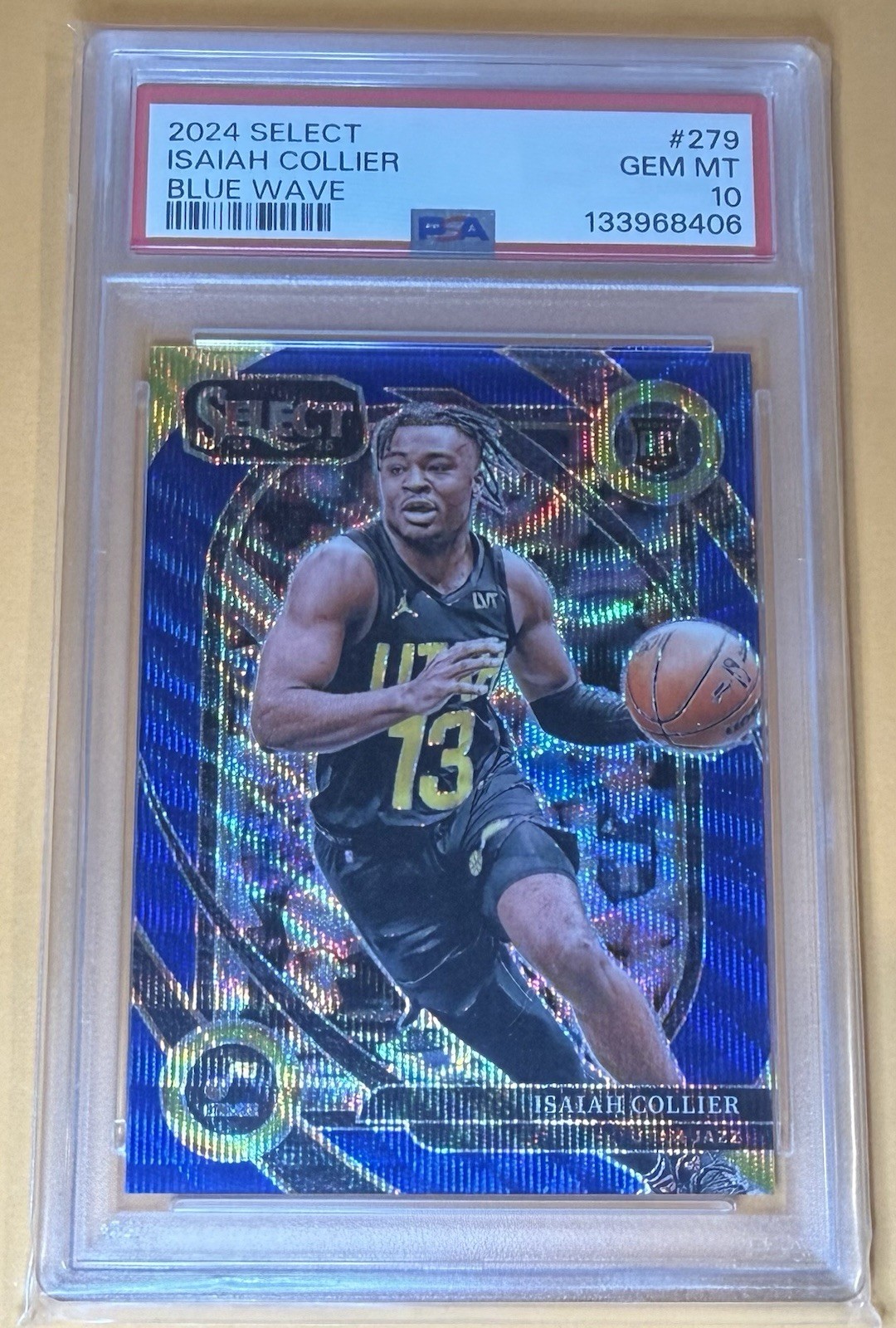 2024 Select Isaiah Collier Blue Wave Courtside RC PSA 10 #14/75 Pop 3