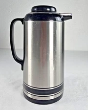 Vintage Diamond Thermos Carafe Stainless Steel Glass Liner Japan 1.5L Pot & Lid