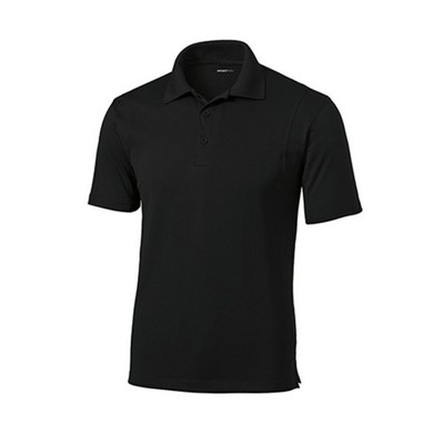 SPORT-TEK T474 MENS DRI-MESH PRO POLO BLACK SIZE 3XL
