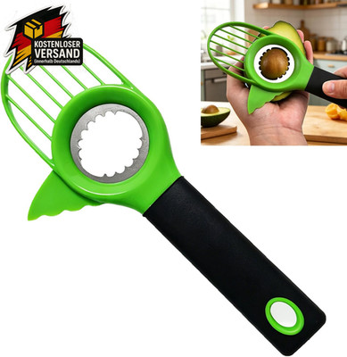 Avocado Schneide- und Entkerntool 3-in-1 für Obst und Gemüse, grün/schwarz