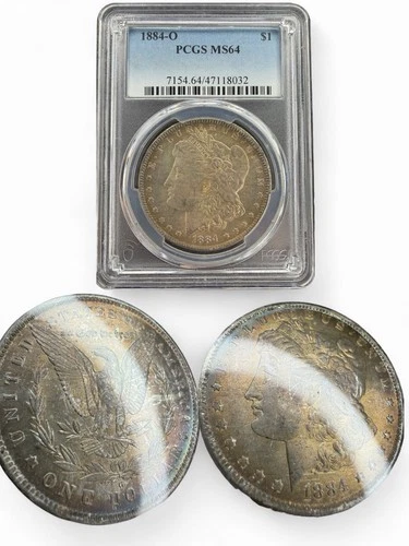 🌈TONED🌈 1884-O MS64 PCGS MORGAN SILVER DOLLAR⭐️ BEAUTIFUL COLOR
