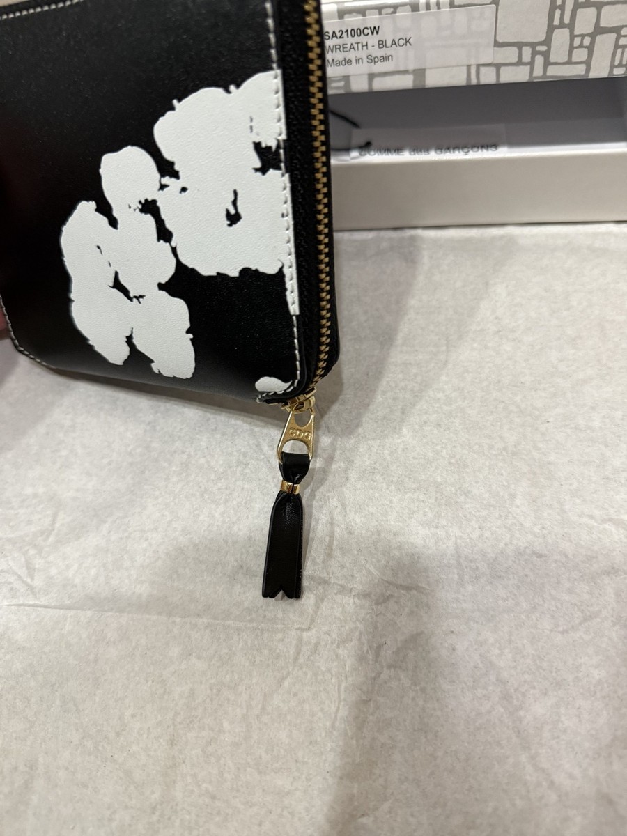 Comme des Garcons x Denim Tears Wallet Black Leather Zip Around