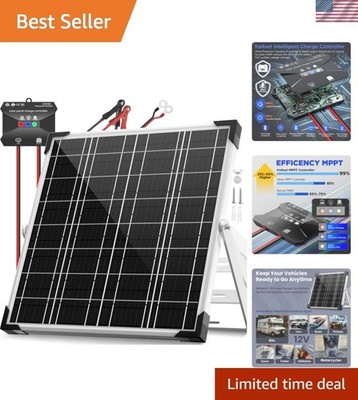Universal 12V Solar Battery Charger Kit with Multi-Layer Protection Features