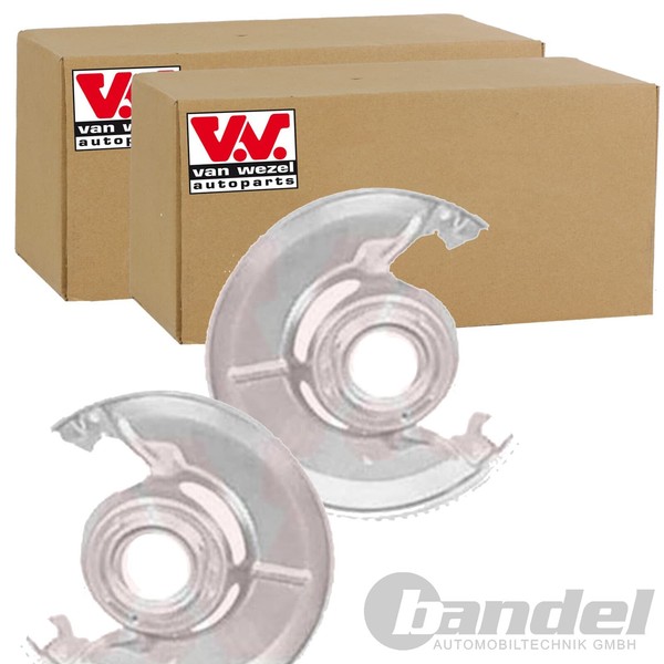 2X VAN Wezel Spritzbleche Bremsscheiben Vorne Beidseitig Passend FÜR-image