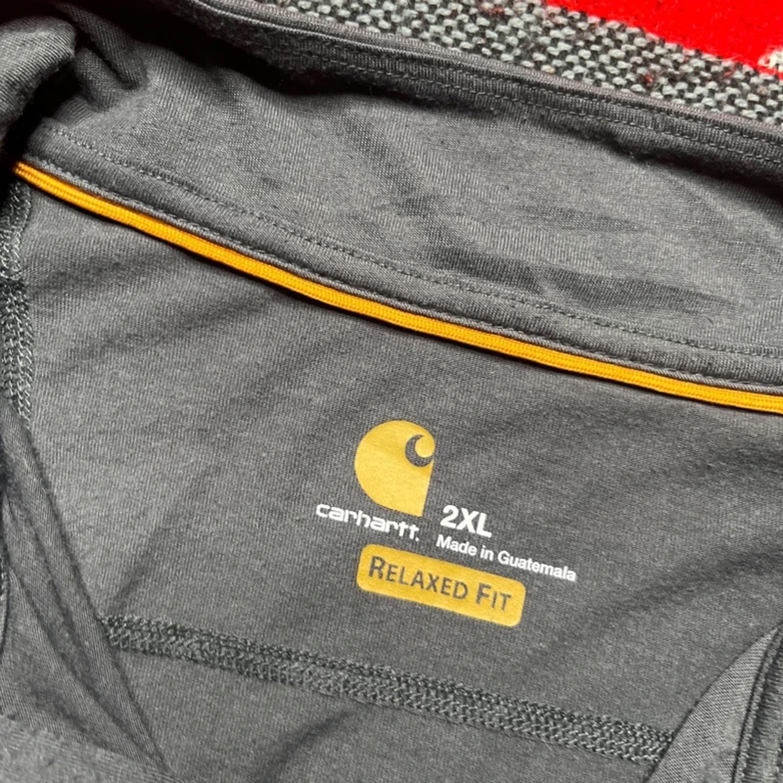 Carhartt Men’s Lightweight Grey 1/4 Zip Jacket | XXL image 4