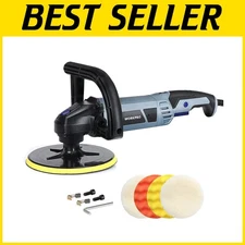 Orange Car Buffer Waxer - 6 Speeds, Detachable Handle