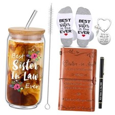 5 Pcs Christmas Gifts for Women Best Ever Inspirational Sister in Law Brown