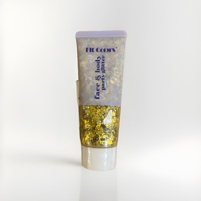 FIT COLORS Gold Face & body party glitter Gel 50ml New & Sealed 