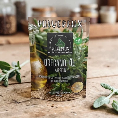 🌿 OREGANO-ÖL -  125 Kapseln a 420mg! 80% CARVACROL + NATIVES OLIVENÖL EXTRA 🌿 - Bild 1 von 4