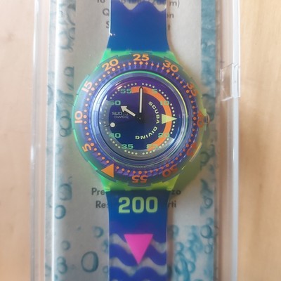 OROLOGIO SWATCH VINTAGE ANNI '90-1992 COMING TIDE SCUBA 200 SDJ