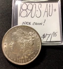 1890 S Morgan Silver Dollar AU+! Nice Coin! ENN Coins