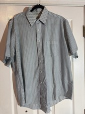 Van Heusen Classic Collection Men's Striped Short Sleeve Button-Up Shirt 17-32/