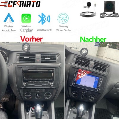 Apple Carplay Android 15 Für VW Golf 5 6 Plus Touran Caddy Jetta Autoradio NAVI