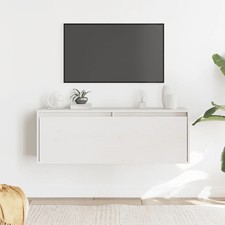 WALPLUS Wall Cabinet White 100x30x35 cm Solid Wood Pine Storage Display Unit