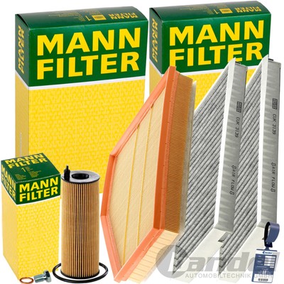 MANN FILTER INSPEKTIONSPAKET passend für BMW 5er E60 E61 520d 163+177 PS
