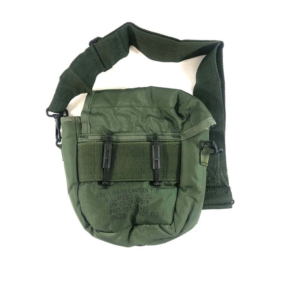 USGI Military 2 Quart OD Canteen Cover w Sling Strap for 2 QT Canteen Bladder - Image 2 of 3