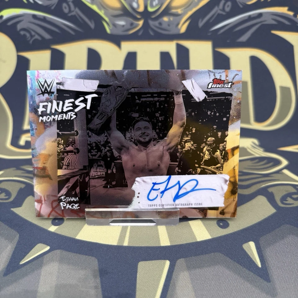 Ethan Page WWE Topps Finest 2025 Moments Base Auto #FMS-FHY - Image 2 of 3