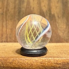 Antique German Handmade Latticinio Peewee Marble 15/32 - Near Mint 269