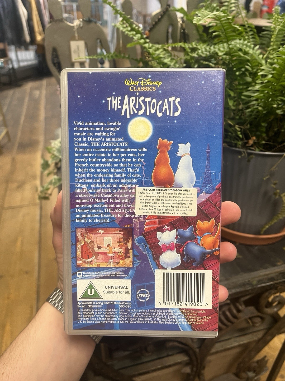 The Aristocats Walt Disney Classics VHS Tape Video Vintage Retro Rare VGC image 4
