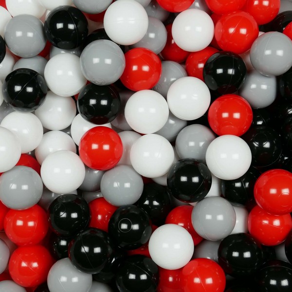 SpielbäLle ø7Cm 50Stk Weiß, Rot, Schwarz, Grau-image