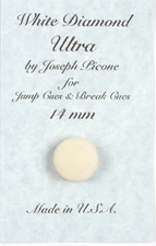 WHITE DIAMOND ULTRA BREAK JUMP POOL CUE TIPS 14 MM  NEW SHIPS FREE QTY DISCOUNT