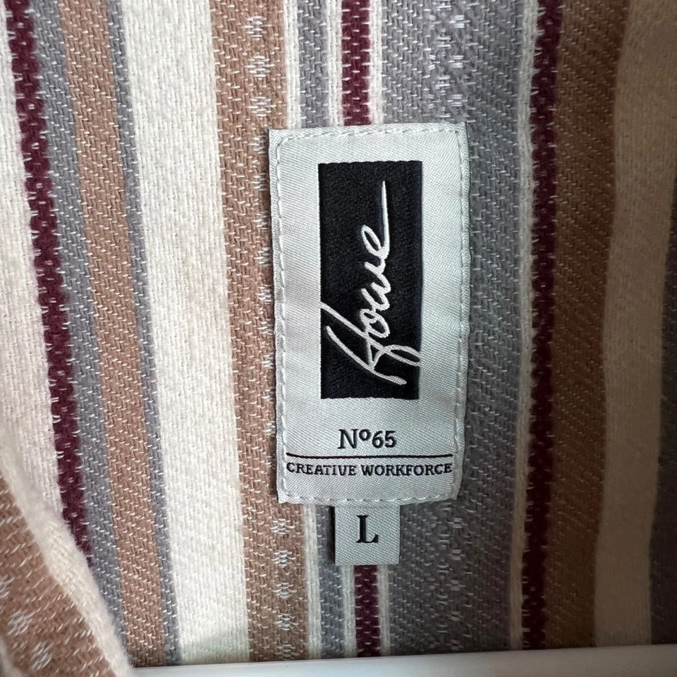 Howe Creative Workforce Striped Long Sleeve Shirt Mens Size Large - Image 3 of 4