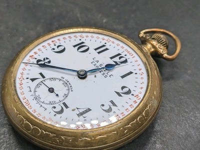 Rare Vintage La Salle Express 21 Jewel Pocket Watch - Running (A-2)