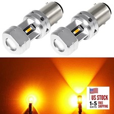 1157 7528 Amber LED Turn Signal Light Bulbs Super Bright 2057 Amber Yellow