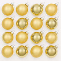 18Er Set Weihnachtskugeln Glas Christbaumkugeln Christbaumschmuck Kugeln Gold